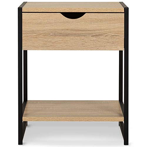 Lot de 2 Tables de Chevet Design Industriel