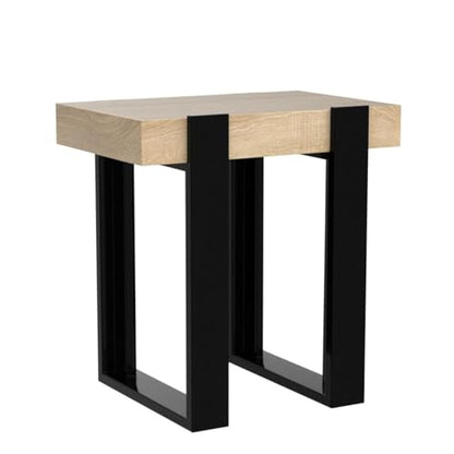 Lot de 2 Tables de Chevet Phoenix Tables d'appoint Bois et Noir