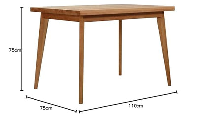 Table de Cuisine Bois de Massif (Hêtre, 110 x 75 x 75 cm)