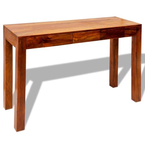 Table Console avec 3 Tiroirs Bois Massif de =Table d'Appoint