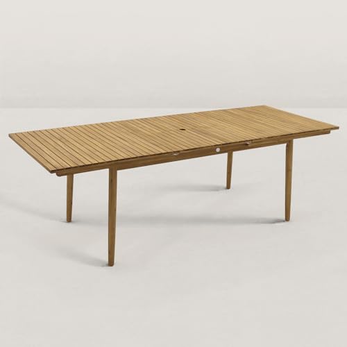 Table de Jardin Extensible en Bois 180-240 cm Jules - 8/10 pers. 8 à 10 pers Bois d'acacia Massif