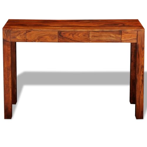 Table Console avec 3 Tiroirs Bois Massif de =Table d'Appoint