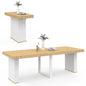 Table Console Extensible 10 Personnes 235 cm Bois et Blanc