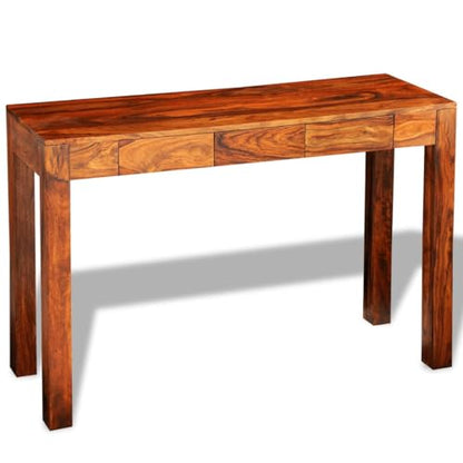 Table Console avec 3 Tiroirs Bois Massif de =Table d'Appoint