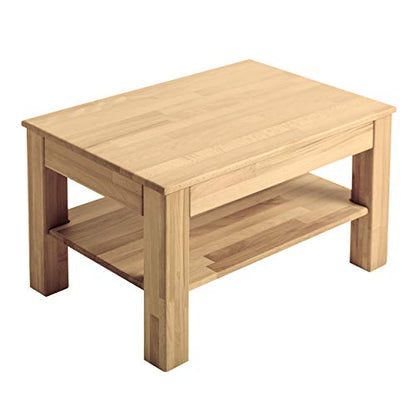 Table Basse Bonn Bois de Massif (Chêne, 75 x 50 x 45 cm)