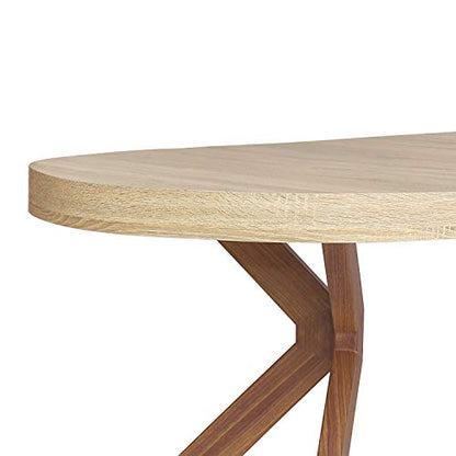 Table a Manger avec Pied de Table Metal | Table Ronde Extensible Salle a Manger ou Cuisine avec Pied Central| Bois, Metal | Myriade |Diamètre 110 cm x H75 cm Dépliée: L110 x P160-210-260 x H75 - TABLE BOIS