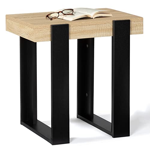 Lot de 2 Tables de Chevet Phoenix Tables d'appoint Bois et Noir