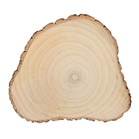 rondelle de bois, rond en bois décorative comme plateau de service, décoration de table ou pour bricoler, rondin en bois de paulownia durable, 30 x 27.5 cm - TABLE BOIS