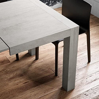 Table à Manger Extensible, Iacopo, 140(220) x90 cm, Noyer, pour 6-10 Personnes, Table Extensible pour Cuisine, Salon, Made in Italy