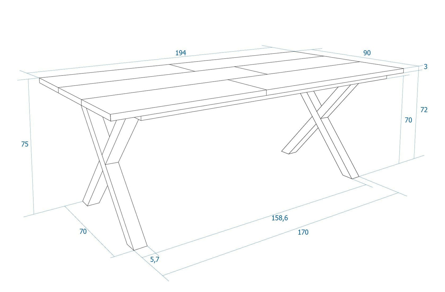 Table à Manger | 10 Personnes | 200 | Robuste et Stable grâce à sa Structure et aux Pieds Solides | Idéal pour Les rassemblements de Famille | Chêne | Style Industriel