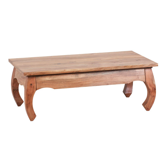 Table Basse Bois Massif Acacia Table de Salon 110 x 40 x 60 cm | Table d'appoint Style Maison de Campagne | Meubles en Bois Naturel Table de Sofa | Table en Bois Massif Meubles en Bois Massif