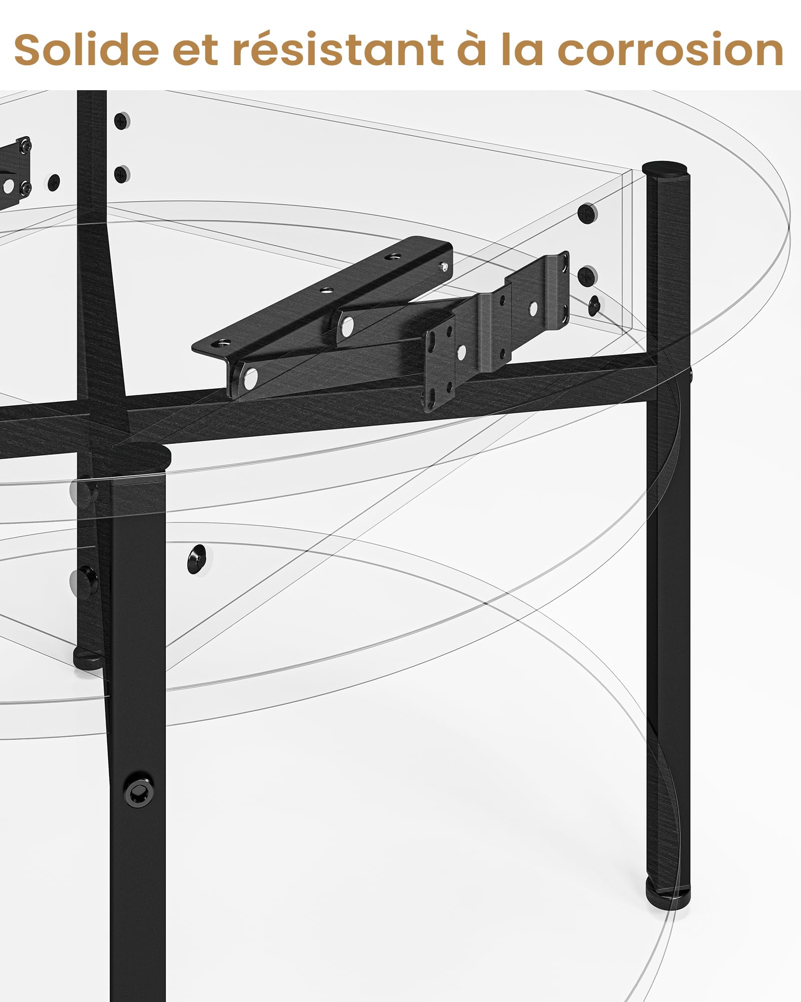 Table Basse Relevable, Table de Salon avec Compartiment Caché et Étagère de Rangement, Table Basse Plateau Relevable, Table à Manger Ronde en Bois, pour Salon, Bureau, Balcon, Noir - TABLE BOIS