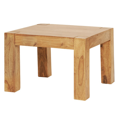 Table Basse Bois Massif Acacia Table de Salon 60 x 40 x 60 cm | Table d'appoint Style Maison de Campagne | Meubles en Bois Naturel Table de Sofa | Table en Bois Massif Meubles en Bois Massif