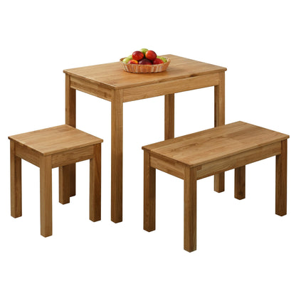 Table à Manger en chêne Tomas en Bois Massif (70 x 50 x 75 cm)