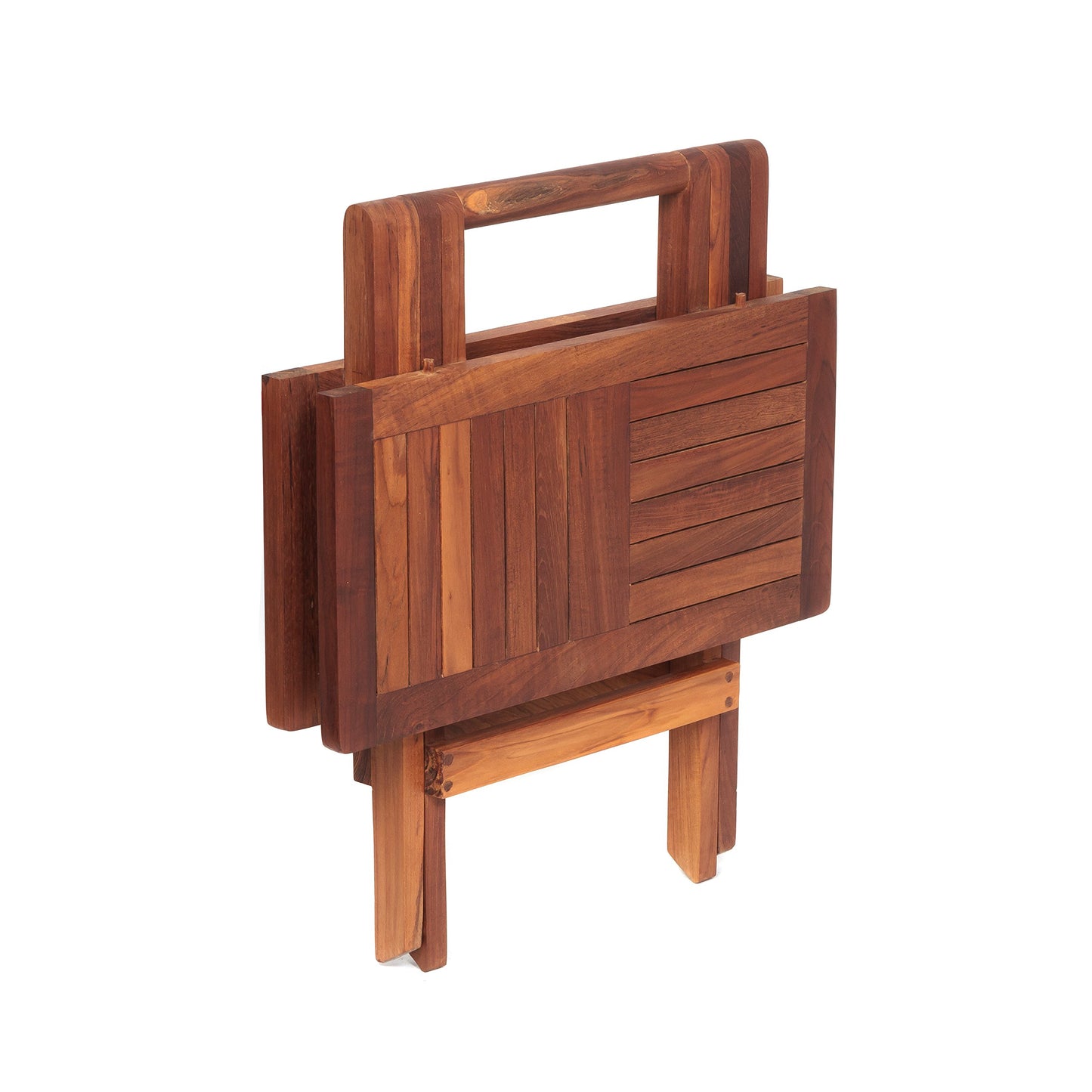 Table Pliante, Teck, Marron, 50x50x50 cm